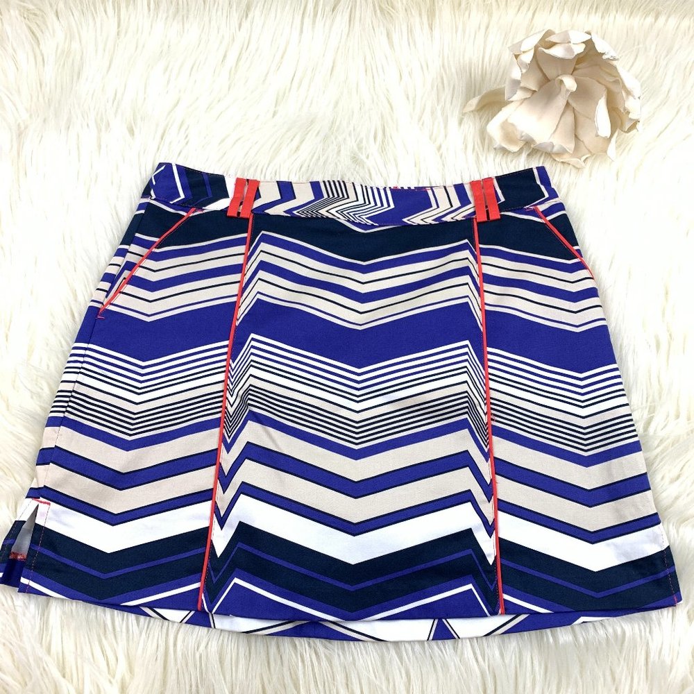 Lady Hagen Golf Skort Caracas Blue Baltic Print Women's Size 8 New With Tags